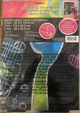 GIANT SCENE SETTER WALL DECORATING KIT HAPPY BIRTHDAY PEACE ROCK AND ROLL OVER 6