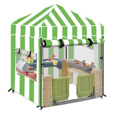 Kids Outdoor Playhouse Cover, Outdoor Playset Cover Green Green Stripe