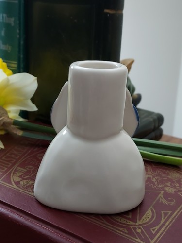 Anthropologie Francesca Kaye Floral Taper Candle Holder Pansy Handpainted - Picture 5 of 6