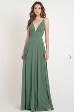 Jenny yoo bridesmaid dress “Brady” size 6 in color eucalyptus 