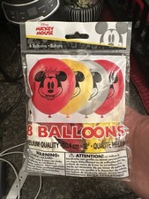 Mickey Mouse Balloons by Disney 12" Latex, Assorted Colors, Pack of 8