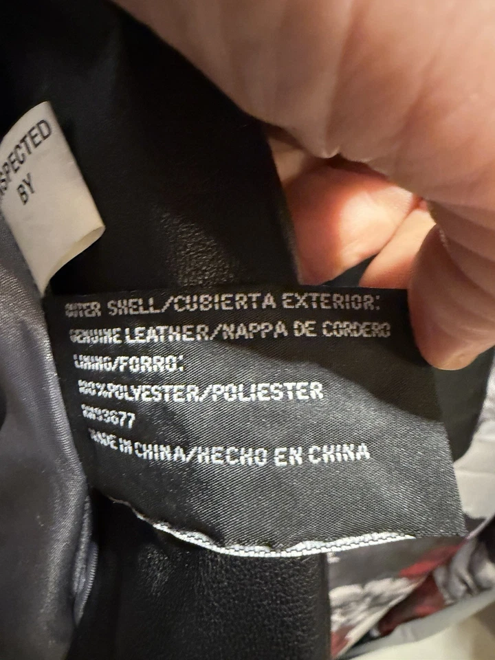 Jacqueline Ferrar Black Genuine Lambskin Leather Jacket Womens Sz Large Coat - Image 3 of 4