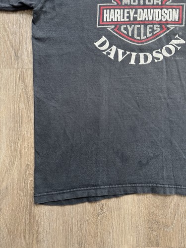 Camicia nera moto Harley Davidson vintage 1996 XL logo classico chopper fade - Foto 7 di 10