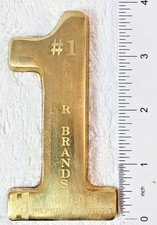 VTG Solid Brass #1 Brands Paperweight Northern Paper Products Award 8oz