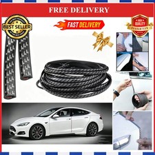 5M Carbon Fiber Car Door Moulding Scratch Protector Strip Edge Guard Trim Rubber