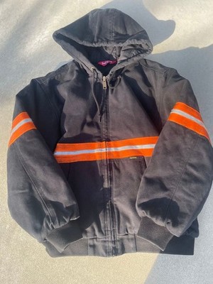 Vintage Rare Supreme 2024AW Reflective Stripe Hooded Work Jacket Size M