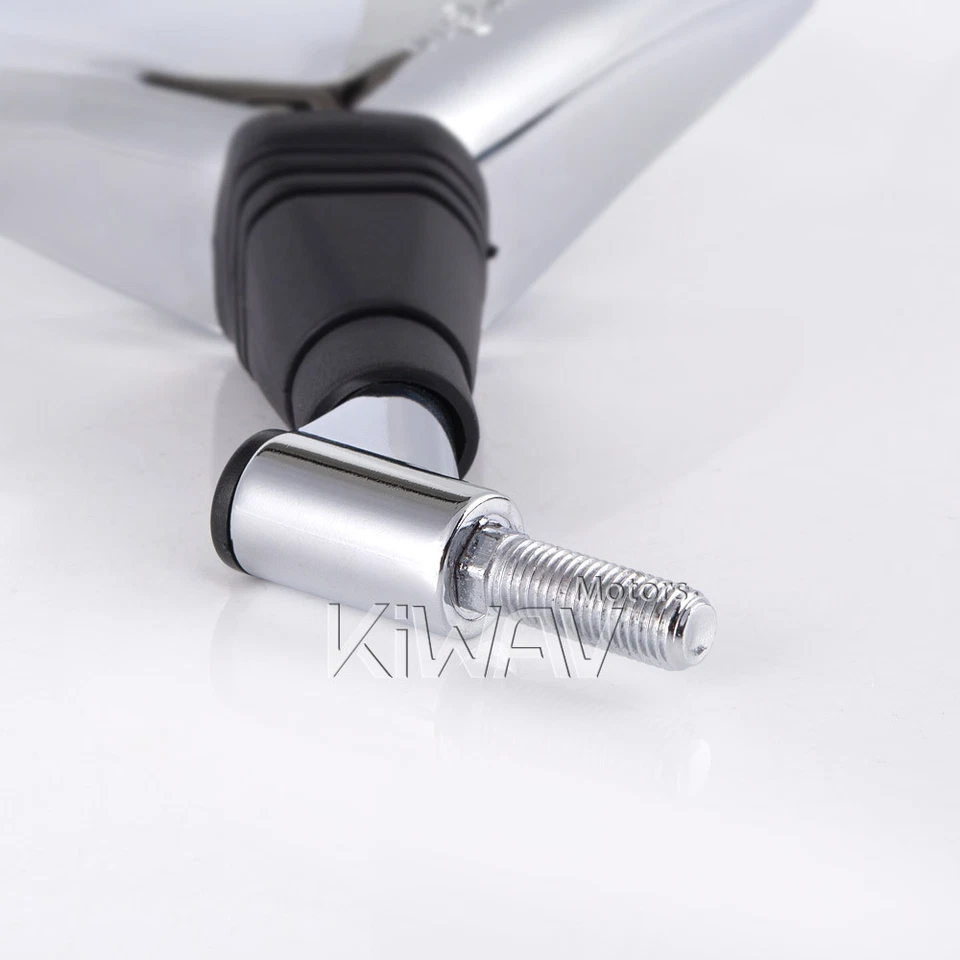 espejo rectangular grande ladrillo cromo M10 1.5 paso mano izquierda x1 se adapta a BMW F800 gemelos Foto 3 de 4