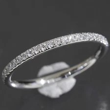 Harry Winston Micro Pavé Full Diamond Ring US 5.5 PT950 Platinum Preserved E1903