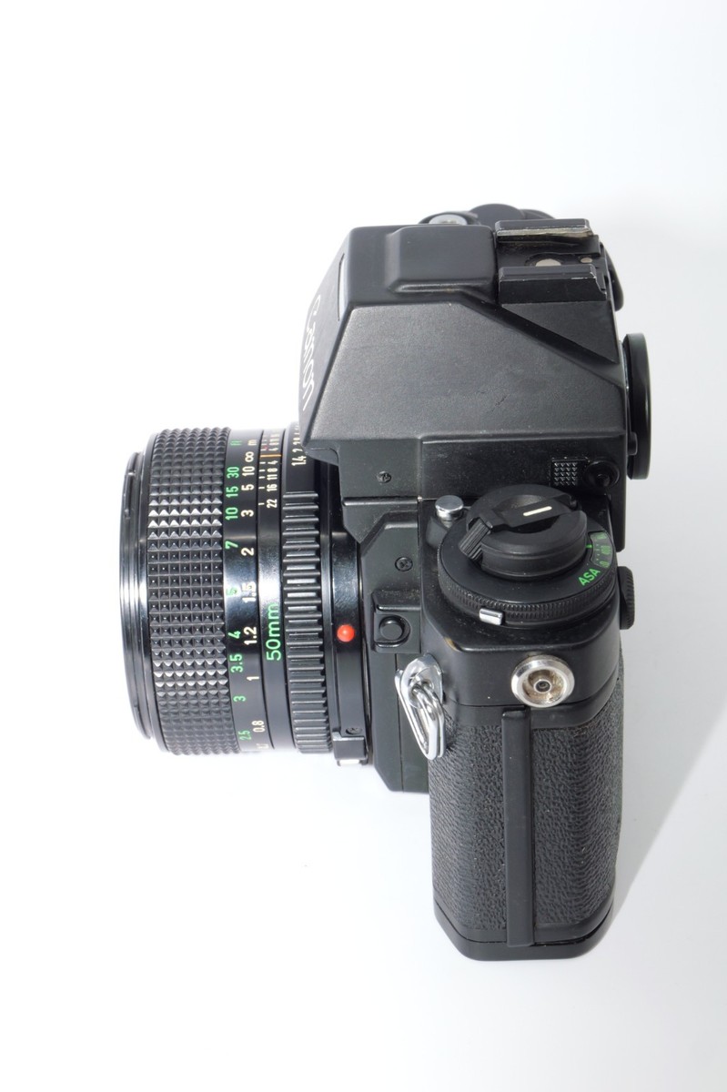 Canon NEW F1 with AE Finder 35mm SLR Film Camera. 50mm 1.4 FD Lens