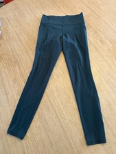 Athleta Green Leggings Sz Med - Tall. 27.5  Inseam. Salutation Stash Tight