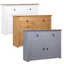 Sideboard Anrichte Kommode Buffet Lagerschrank mit 2 Schublade Massivholz 