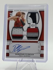 2024-25 Panini National Treasures Rookie Materials Auto Donovan Clingan /99