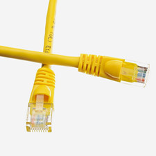 10 pack Yellow RJ-45 Ethernet Patch Cable 3ft Molded Connectors RJ-45 to RJ-45