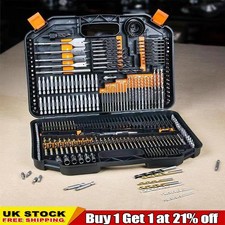 246-piece Drill Set Screwdriver Drill Bit Storage Box Metal and Wood For DIY
