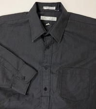 Vintage 80s 90s Striped Dress Shirt Men XL Minimal Van Heusen Editions 17 32 33