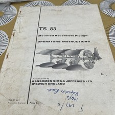 Ransomes TS83 Anbau-Wendepflug Bediener- und Teilehandbuch