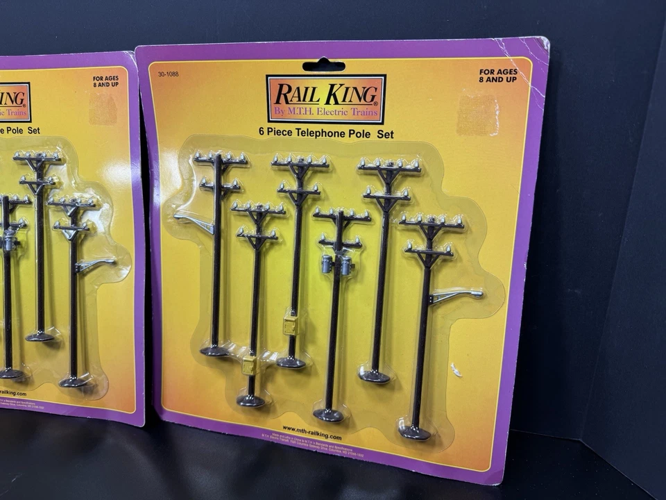 MTH 30-1088 5" telephone poles w transformers | lot of 2 packs | NEW - Image 3 of 4