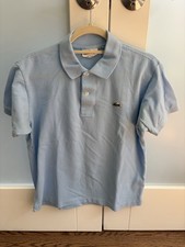 Lacoste Cotton Pique Regular Fit Polo Blue Size 4/M