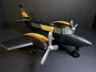 Vintage 1979 Tonka Hand Commander Turbo Prop Airplane Black, Trigger not working