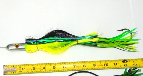 13" Cable Rigged High Speed Wahoo Mylar LURE Big Game FISHING Trolling Rig 16oz