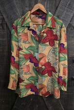 Halston Top Womens 10 Floral Blouse USA Made
