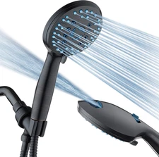 New AquaCare 8-Mode Handheld Shower Head w/ 6ft Hose & Anti-Clog Nozzles