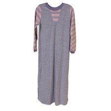 Vintage 80s PJs Nightgown Pastel Knit Long Sleeve Brandywine