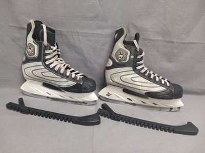 Vintage Decathlon H300 Eishockey Schlittschuhe EU 45 UK 10,5 inkl. Blade Guards