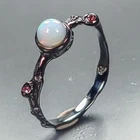Jewelry ring Natural Opal Ring 925 Sterling Silver Size 8 /R464617