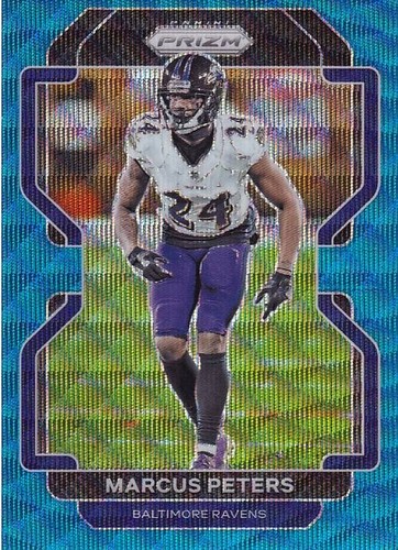 2021 Panini Prizm - Marcus Peters #287 Blue Wave Prizm /199 - Ravens - Picture 2 of 3