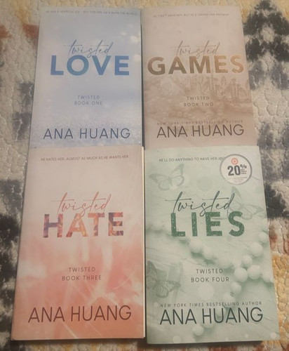 TWISTED Series By Ana Huang Complete Set Of 4: LOVE, GAMES, HATE, & LIES~Used