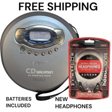 Sony CD Walkman D-FJ61 Portable Player FM/AM Radio G-Protection NEW Headphones
