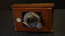 Antique Shew & Co Xit 2b Wooden folding Plate Camera + lens mechanical shutter