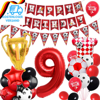 Fussball Deko Geburtstag Kinder 9 Jahre Junge - FußBall Geburtstagsdeko Luftball
