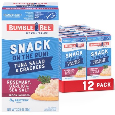 Snack On The Run! Protein Pack, 8g per Box - Rosemary, Garlic, Sea Salt Tuna ...