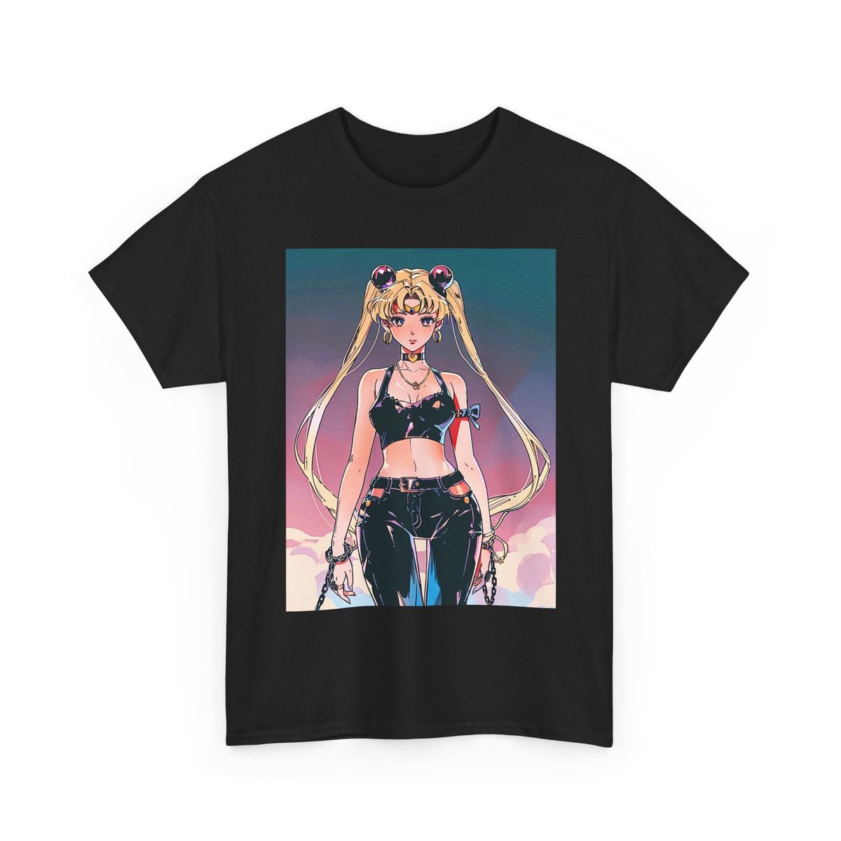 SAILOR DARK GOTH MOON TSHIRT GIFT TEEN MEN WOMEN ART SHIRT METAL TECHNO  ANIME