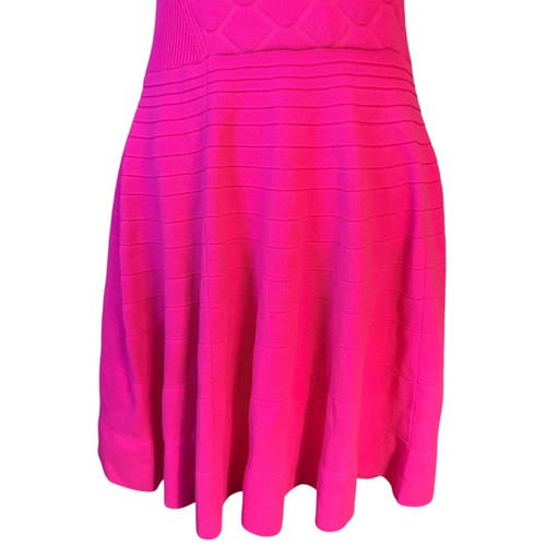 Eliza J Knit Fit and Flare Hot Pink Dress Size Small NWT - Picture 2 of 10