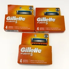Gillette Fusion 5 Razor Blades  3 Packs Proglide 12 Cartridges Total NEW