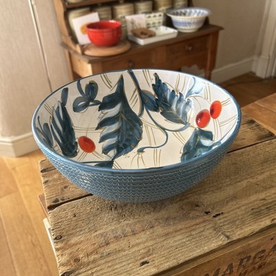 Vintage Bitossi italienische Mid Century Keramik große Schale - Kirschen - Top!