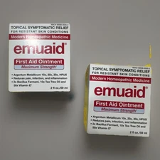 Lot Of (2)~Emuaid First Aid Ointment Maximum Strength - 2 oz Exp 07/2026