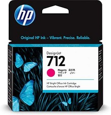 HP 712 Magenta 29-ml Genuine Ink Cartridge 3ED68A for DesignJet T650, T630,...