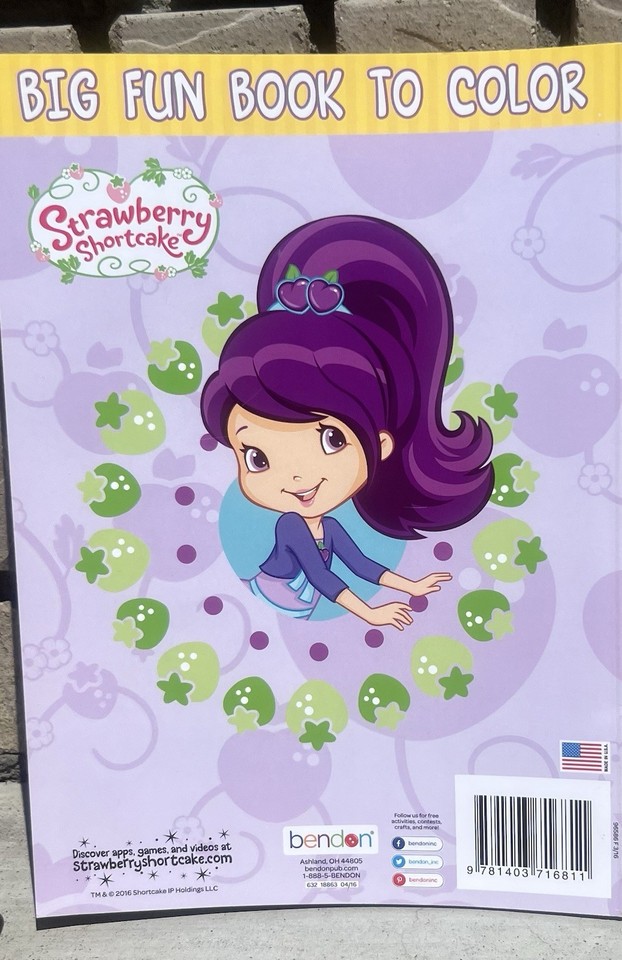 BRAND NEW Strawberry Shortcake PLUM PUDDING Vintage Coloring Book 2016