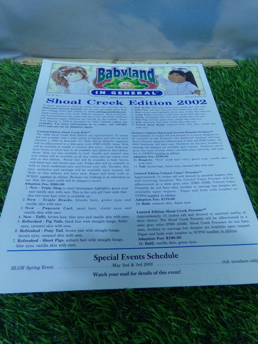 XAVIER ROBERTS news and info CABBAGE PATCH babyland in general 2002