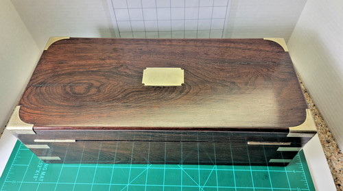 English Ant. Rosewood Large / Architects Box w/ Drafting Tools 1870-1890's