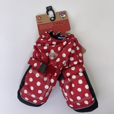 Hestra Baby Mittens Baby Zip Long Red Polka Dot Waterproof Toddler Size 4 NWT