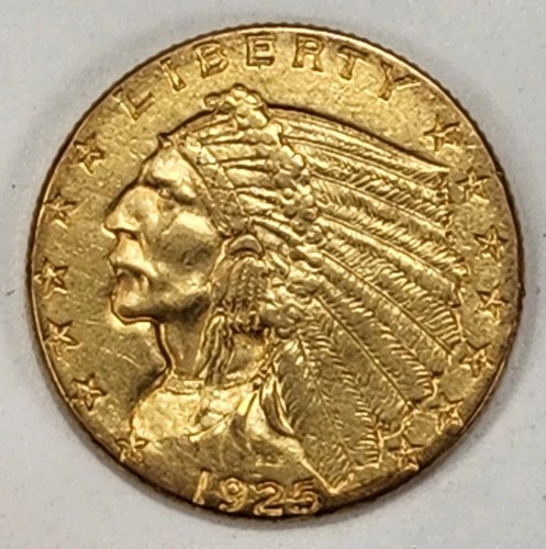 1925-D $2.50 Indian Head Gold Quarter Eagle – Denver Mint Circulated Uncertified