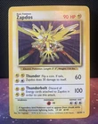 Zapdos 16/102 Pokémon Base Set Holo Unlimited Rare 1999 WoTC MP