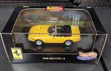 1/43 Hot Wheels 1968 365 GTS/4 Ferrari Yellow Minicar