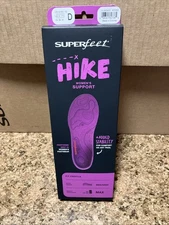 Superfeet Hike Women's Support Insoles - Inserts for Hiking Boots / Shoes Size D