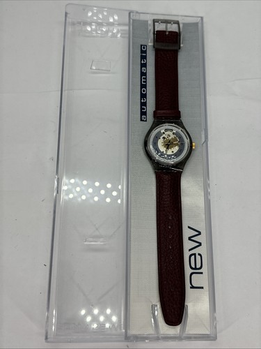 Vintage 1991 Swatch SAM100 "Rubin" New Old Stock With Case Runs Keeps Time Skele - Picture 2 of 24